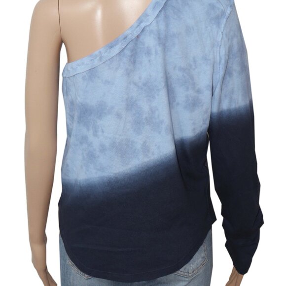 Free People Play It Cool Tee Top One Shoulder Tie Dye Printed Blouse NWT XL - Picture 4 of 5